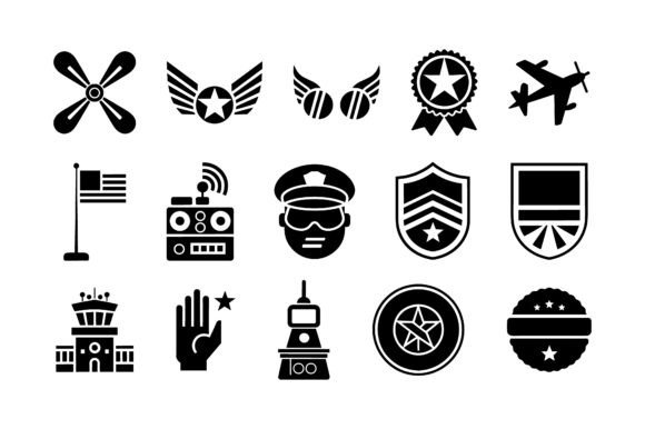 Air Force Pilot Vector Silhouette: A Bold Graphic for Crafts and Handmade Projects