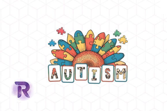 Autism Sunflower Awareness Mom PNG for Crafts and Graphics