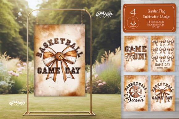 Basketball Garden Flag PNG Yard Sign Png: A Crafts-Friendly Graphics Boost for Branding