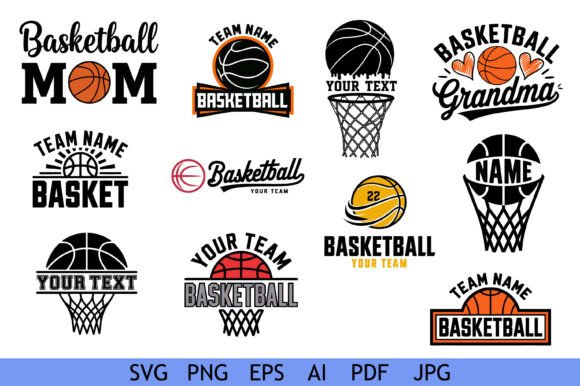 Basketball Logo Bundle Vector Set – A Versatile Graphic Design Asset for Creative Publishers