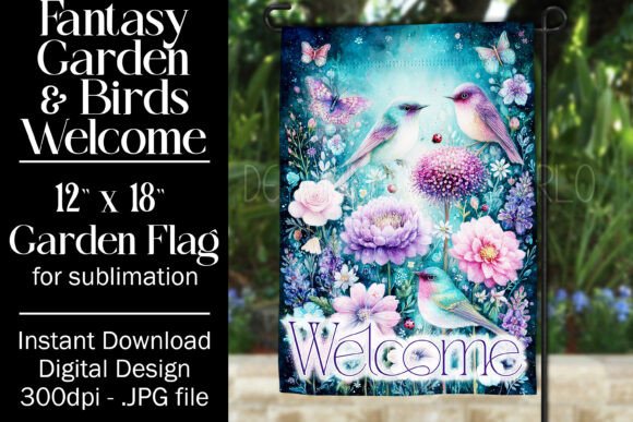 Famtasy Bird Garden Flag Sublimation 11: A Versatile Graphic for Crafts & Graphics