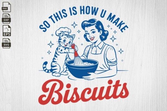 Funny Cat Baking Tee: A Retro Kitchen Graphic for Creative Branding