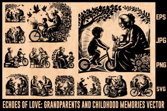 Grandparents Childhood Memories Bundle – A Graphics Set for Heartfelt Crafts