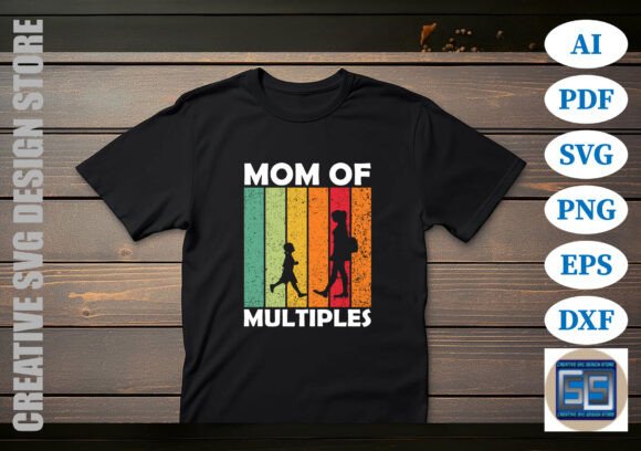 Mom of Multiples T-shirt Design Graphics and Crafts Review
