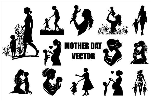 Mother’s Day Silhouette Vector Art Review for Real Projects