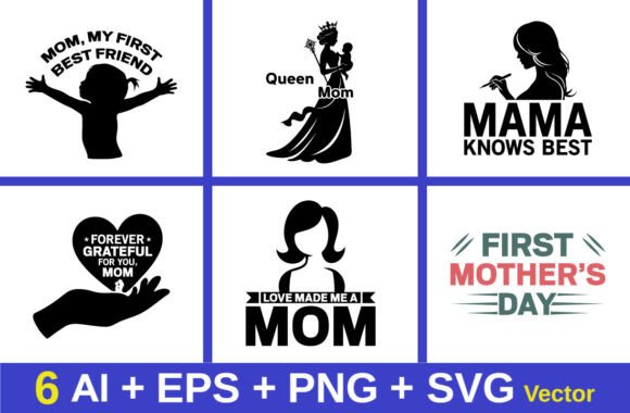Mothers Day T-shirt Design Mom Vector Graphics and Crafts