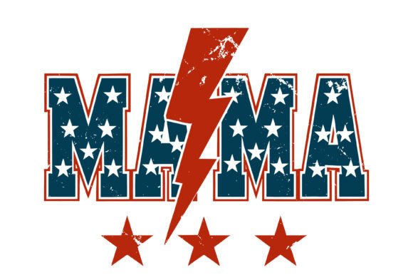 Rockin’ Star-Spangled Lightning Mama: A Graphic Design Asset for Crafts & Brand Flair